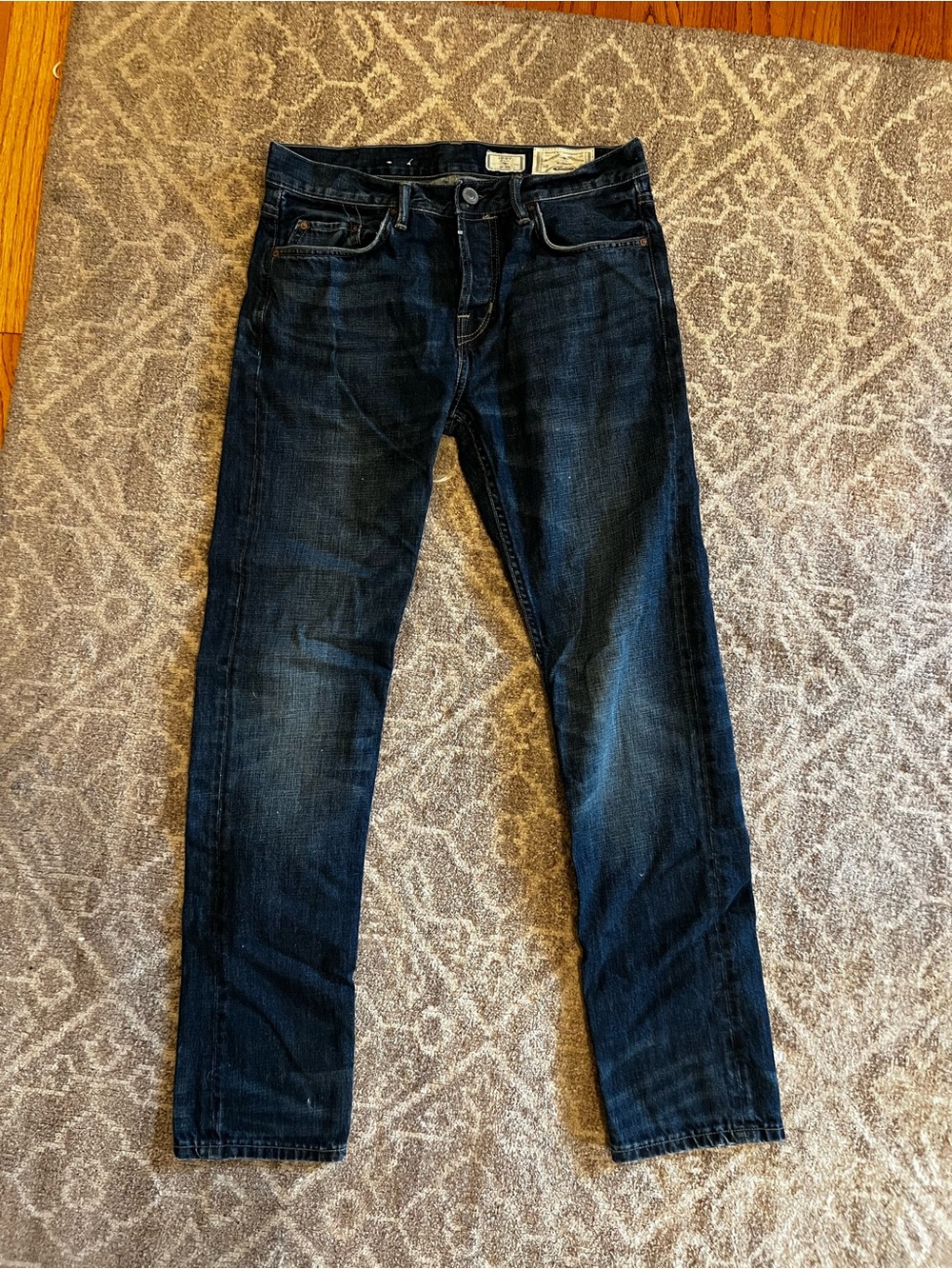All saints Iggy Men's Dark Blue Slim Straight Jeans